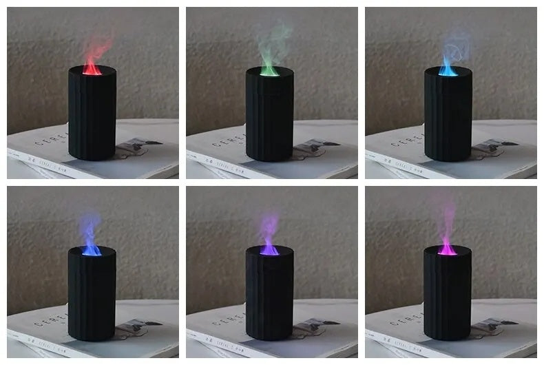 LuxeGlow Flame Effect Diffuser | Quiet Air Humidifier & Aroma Diffuser